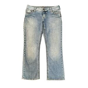 Silver Jeans Santorini light wash cropped straight leg jeans size 30